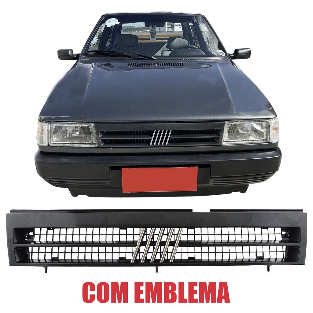 Grade Dianteira + Emblema Fiat Uno Premio Elba Fiorino 1991 Á 1999