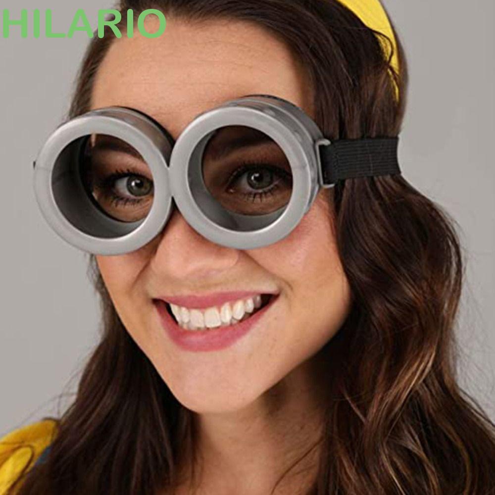 HILARIO Minions Óculos , Novidade Amarelo Vidro Circular , Feriado Engraçado Ladrão Pai Olhos Grandes Engraçados Adereço
