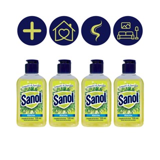 Kit 4 Limpador De Superficies Alecrim Uso Geral Sanol 120Ml