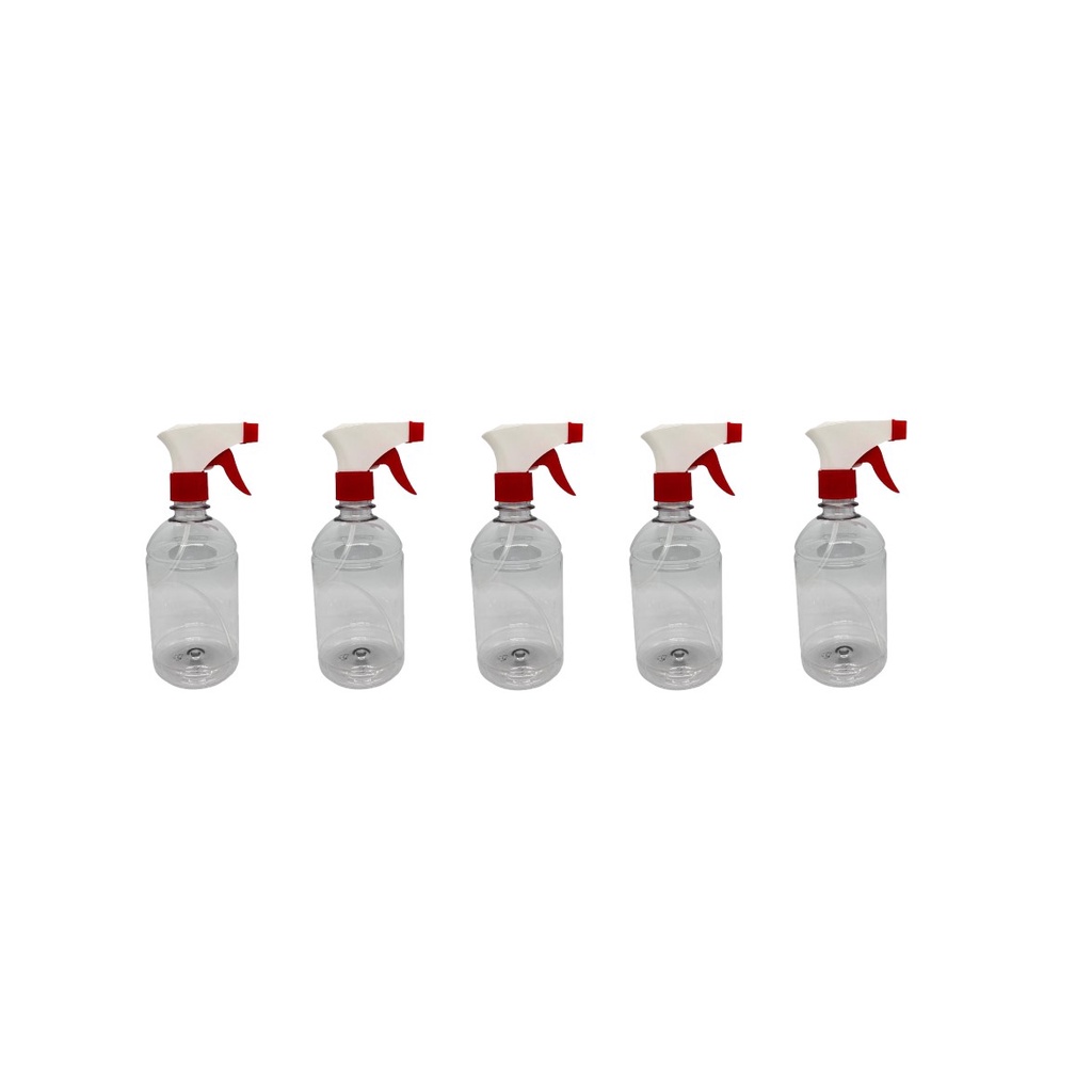 Kit 5 Frasco Pulverizador / Borrifador 500ml - VERMELHO E BRANCO em Oferta na Shopee