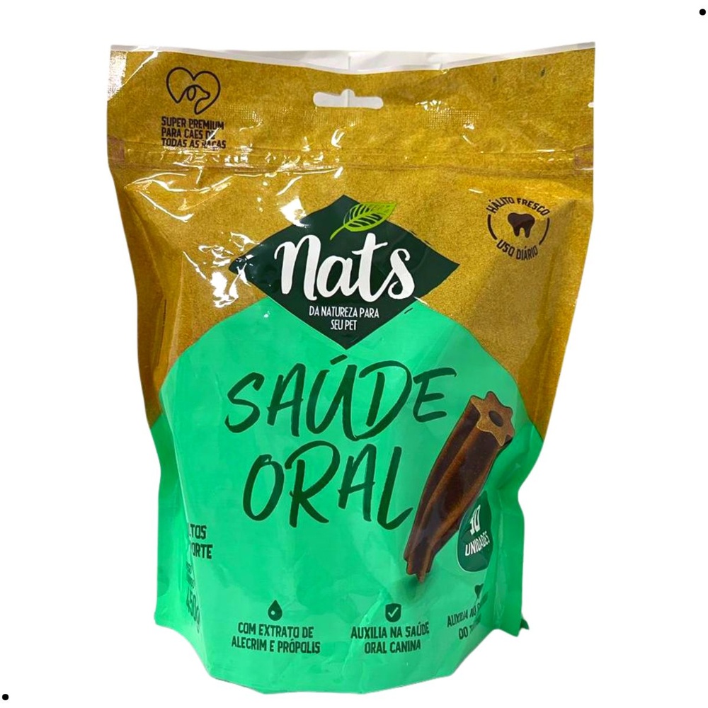 Bifinho Saúde Oral Nats Cães Pequeno Porte 30 Unid. 450g