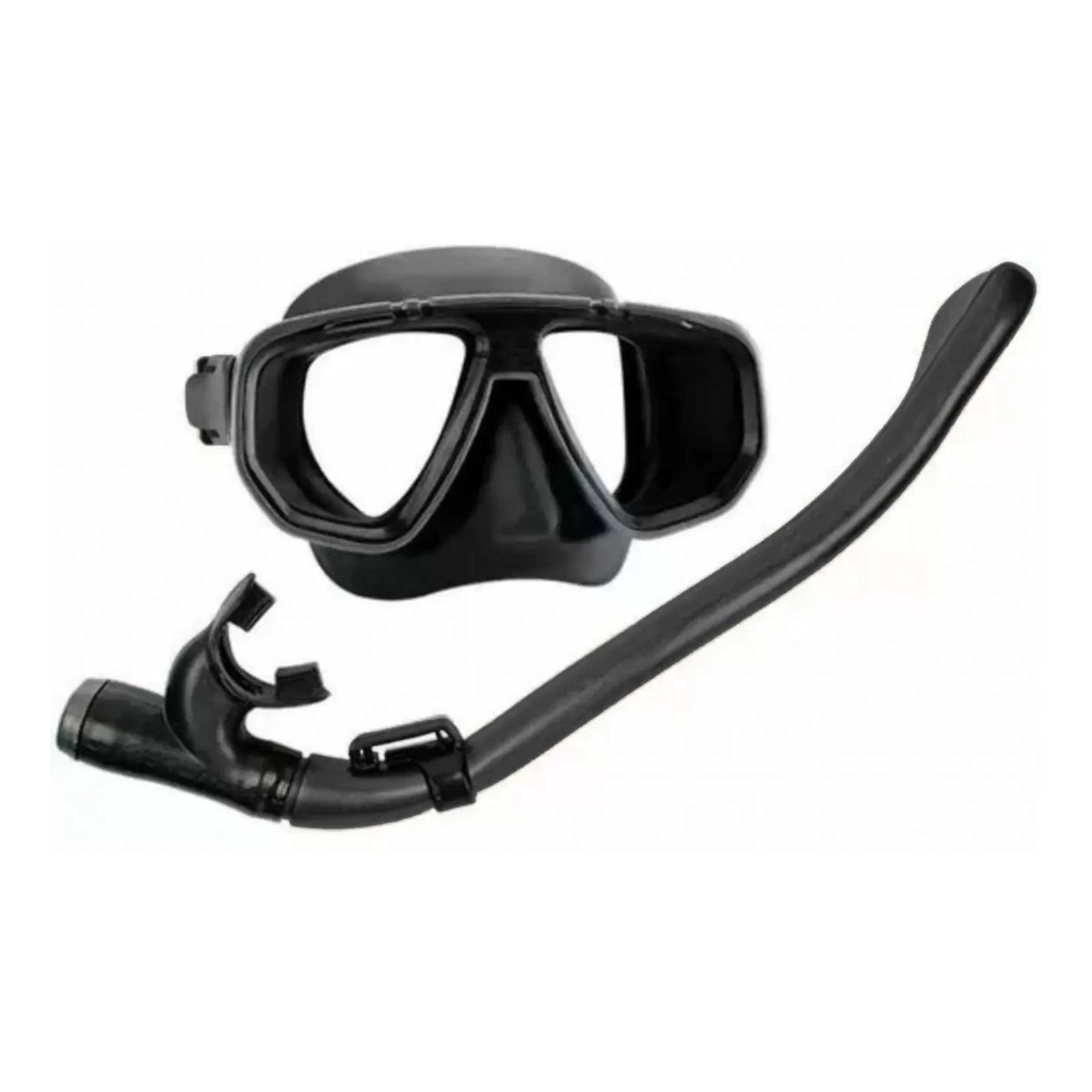 Kit De Mergulho Máscara + Respirador Com Válvula Seasub Snorkel
