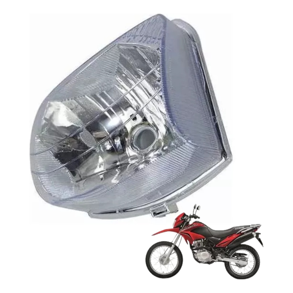 Farol Bloco Óptico Foco Moto Honda Nxr Bros 125 150 2009 A 2013 em Oferta na Shopee