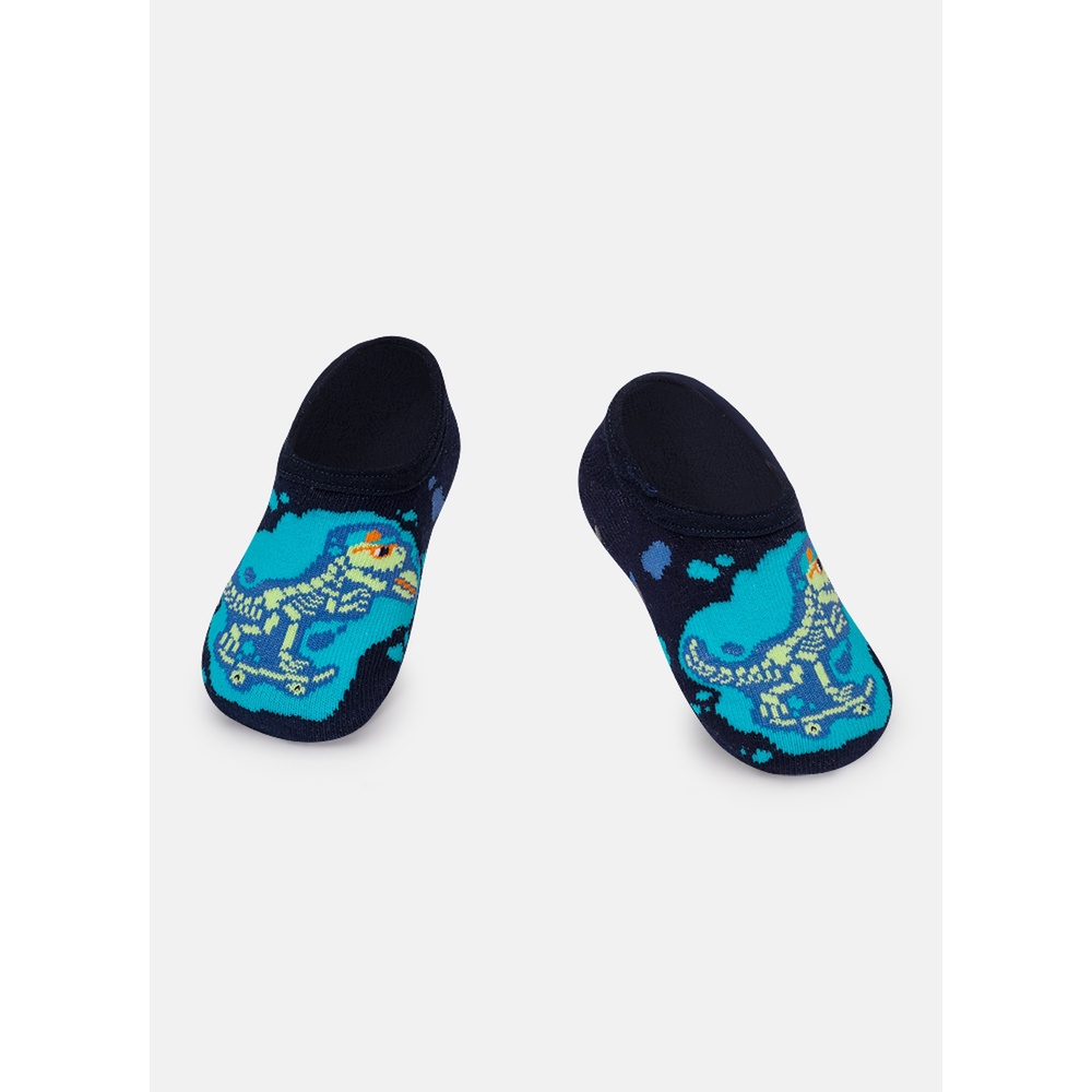 Meia Sapatinho Antiderrapante Bebê Menino Dinossauro Fósseis - Puket em Oferta na Shopee