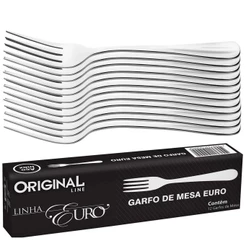 Jogo Aco Inox 12 Garfo Mesa Churrasco Restaurante Bar Lanchonete Buffet Euro Premium Original Line