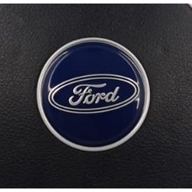Emblema De Volante Ford Azul Metal Alumínio 55mm Diâmetro