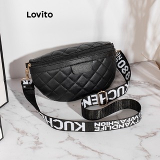 Lovito Bolsa Pequena de Ombro Acolchoada para Mulheres LFA04159 (Marrom/Preto)
