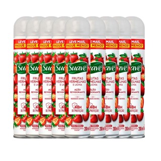 Kit Desodorante Aerosol Suave Frutas Vermelhas 200ml - 9 Unidades