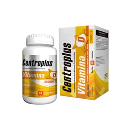 Vitamina D 2000UI Centroplus 60 Cápulas Zero Açúcar Auxilia no Funcionamento Do Sistema Imune