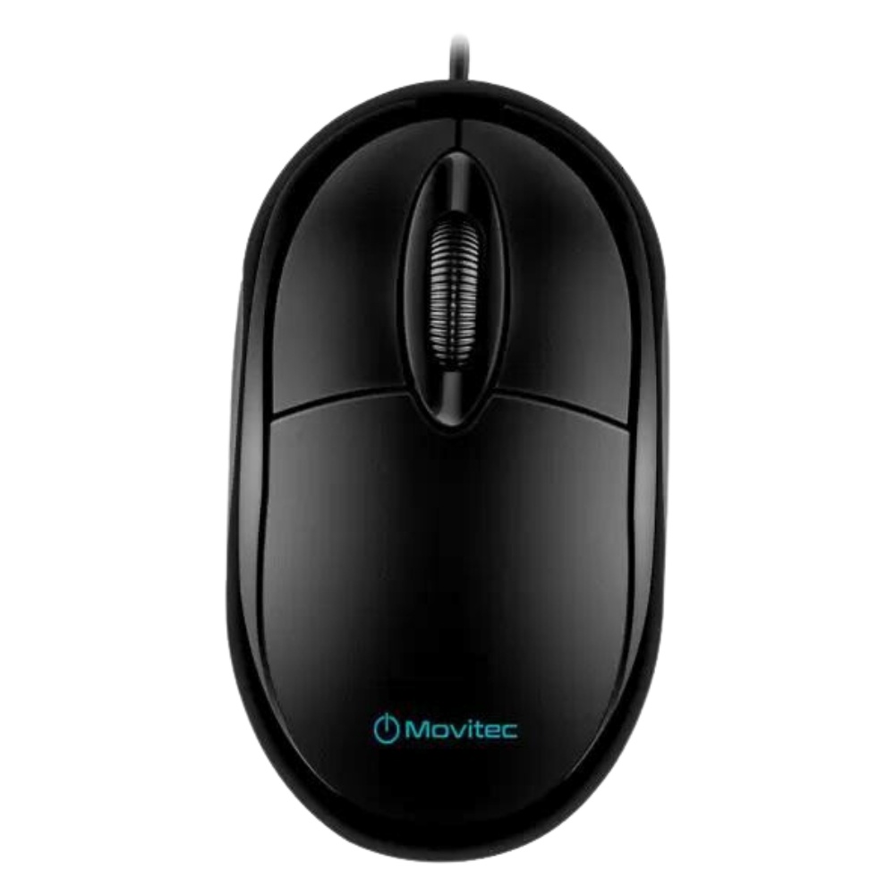 Mouse com Fio Movitec Óptico OMFC-01 Preto - Computers & Accessories