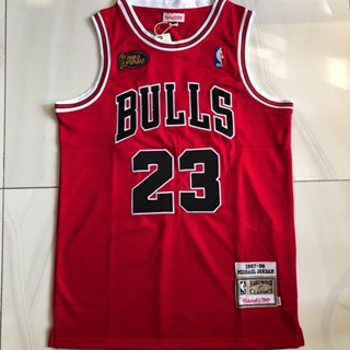 10 Estilos De Camisa 2023NBA Chicago Bulls 1997 Jordan Michael Final De Basquetebol Vermelha