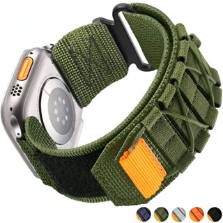Pulseira De Nylon Compatível Com Velcro Esportivo Para Relógio Apple Ultra2 49mm 45mm 44mm 42 41 40 38mm i Série De Relógios 9 8 7 6 5 4 se 3