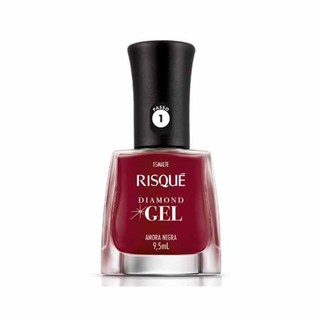 Esmalte Risqué Diamond Gel Cremoso Amora Negra em Oferta na Shopee