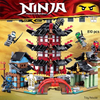 Dinossauro Ninjago Templo 800 + pcs Blocos De Construção Educação Mainan Brinquedos De Aniversário Para Crianças