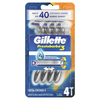 Aparelho de Barbear Gillette Prestobarba3 c/4 Unidades em Oferta na Shopee