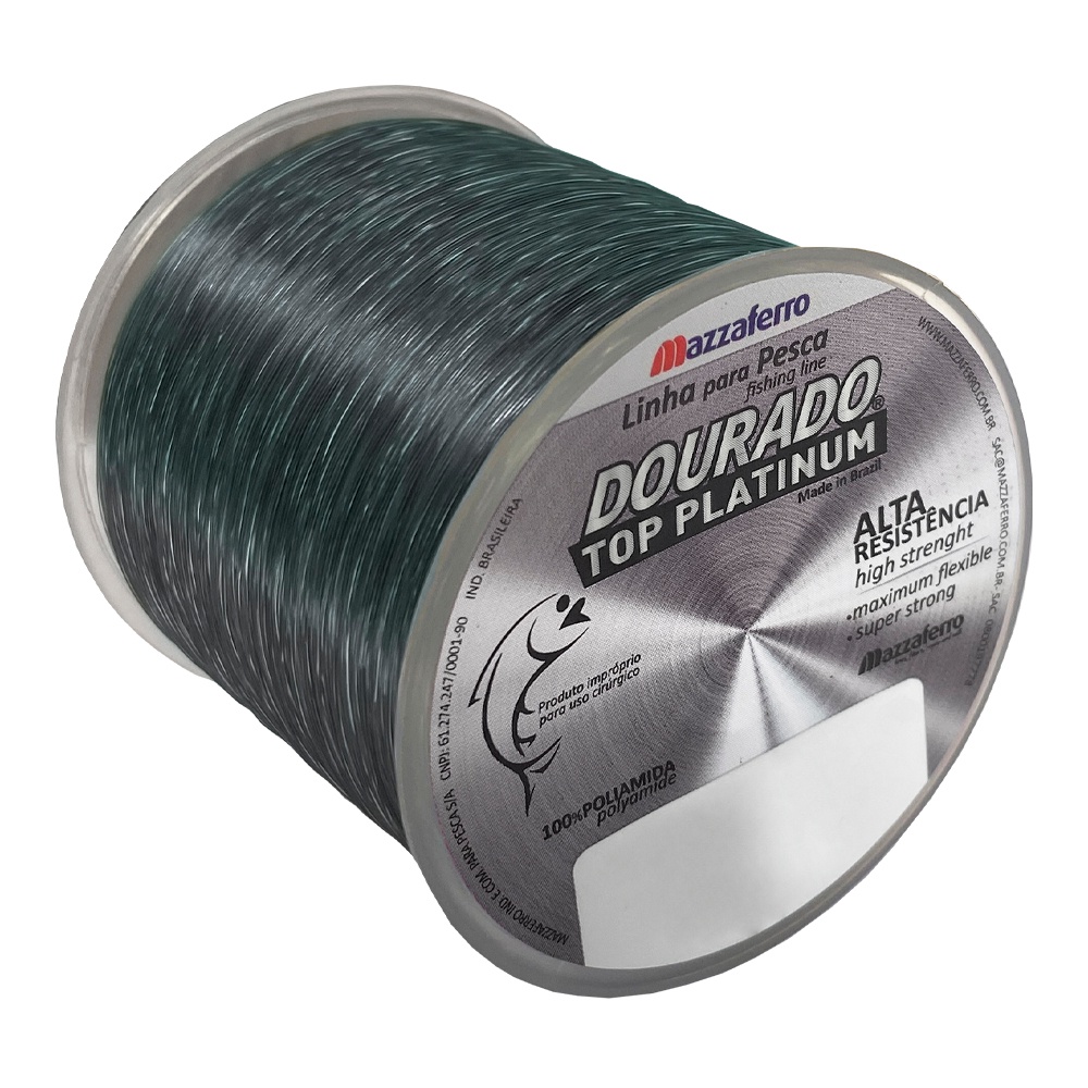 Linha de Pesca Dourado Top Platinum Monofilamento Carretel 100 Gramas Varias Medidas - Sports & Outdoors