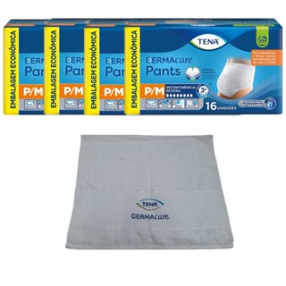 Kit 4 Roupas Íntimas Tena Dermacare Pants P/M com 16un + Toalha Dermcare Tena