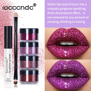 Kawaii Kisses Glitter Lip Kit , 4 Cores Lipgloss , Diamante Brilhante E Metallic Maquiagem Batom Gloss Lipstick OY