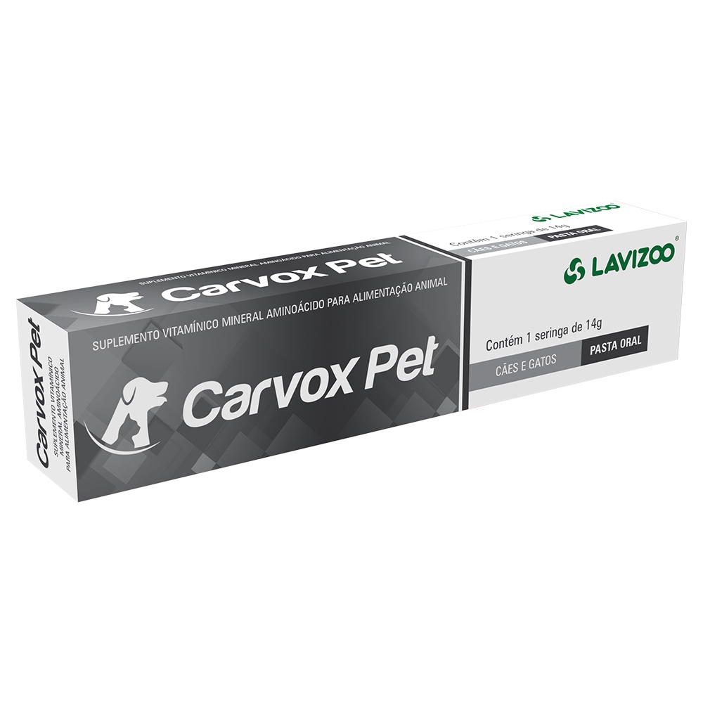 Carvão Ativado Pasta para Cachorro e Gato Carvox Pet Lavizoo 14g
