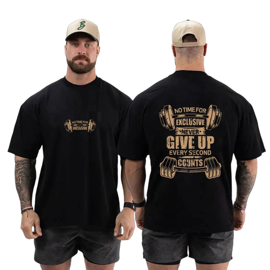 Camiseta Academia Larga Musculação Bodybuilder Oversized Treino Premium No Time
