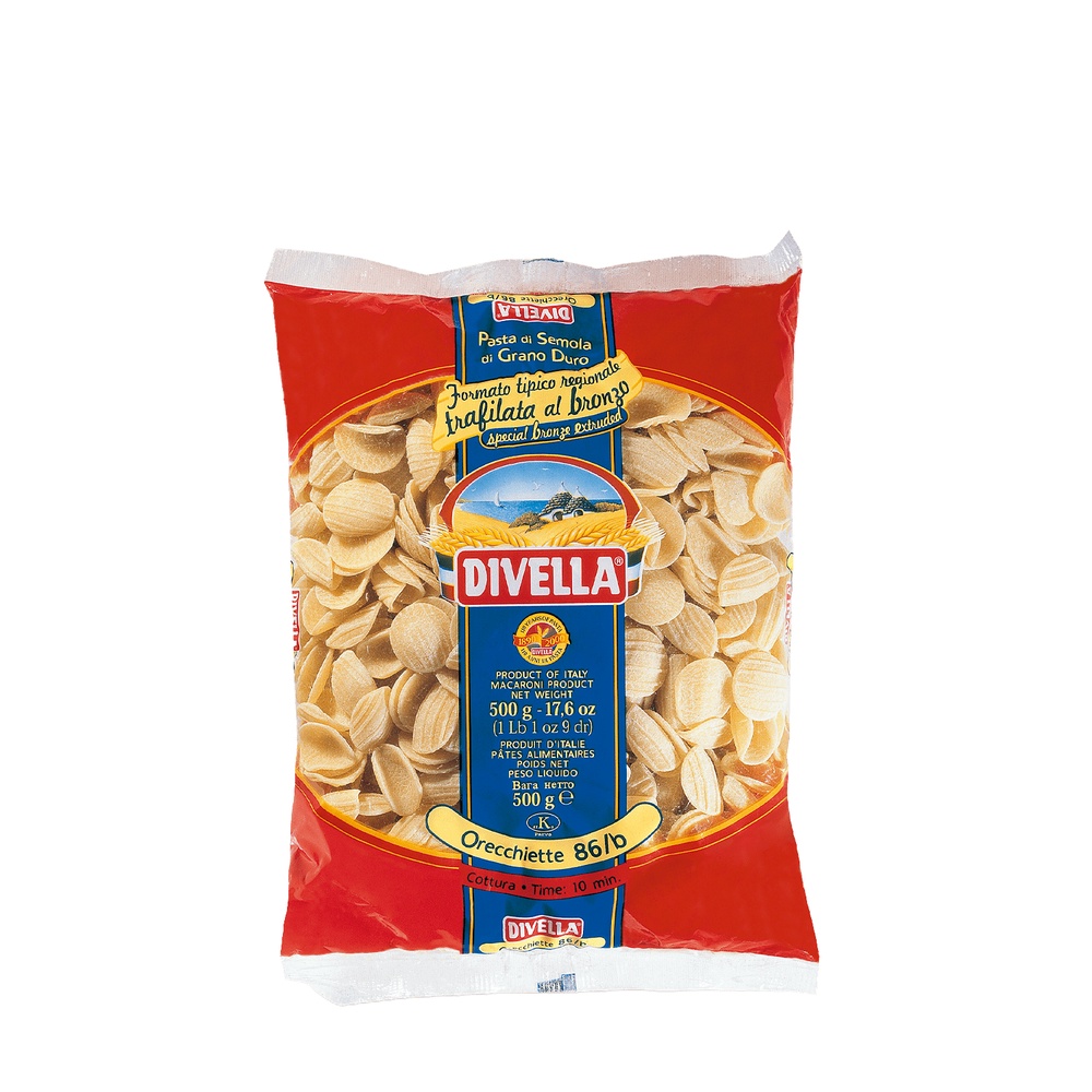 MACARRÃO DIVELLA 086B ORECCHIETE 500G em Oferta na Shopee