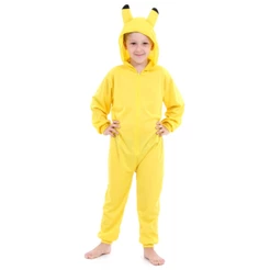 Fantasia Pikachu Kigurumi Infantil Com Capuz