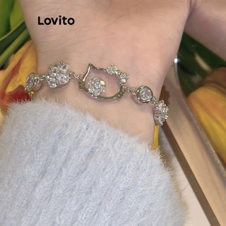 Lovito Pulseira Casual De Strass Com Padrão De Desenho Animado Para Mulheres LFA13752