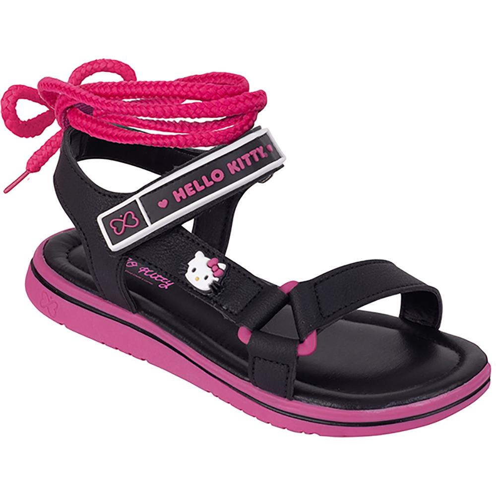 Sandália Papete Hello Kitty by WorldColors- Preto/pink em Oferta na Shopee