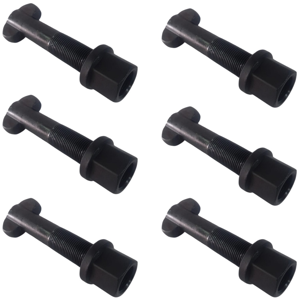 Kit 6 Parafuso Roda 20x80mm Carreta Randon Noma Rosca Fina 1.5 Cabeça Martelo