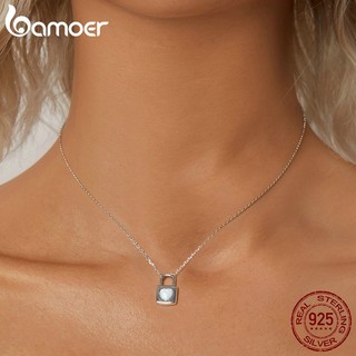 Colar De Fita Bamoer 925 Sterling Coração Jóias Com Fechadura Para Mulheres BSN377 em Oferta na Shopee