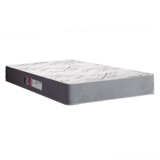 Colchão Solteiro Espuma Egito 88x188x19cm Cinza / Branco Portobel - Suporta até 100kg por Pessoa
