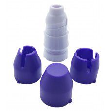 Jogo de Adaptadores em Plástico para Bicos de Confeitar - 4 pçs - Cod.GMEN795 - Prime Chef - Home & Living
