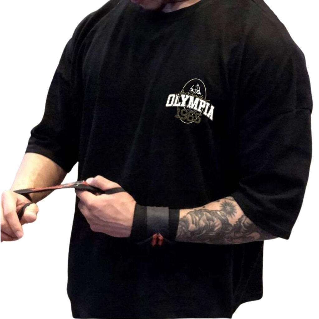 Blusa de Academia Oversized Mr Olimpia Bodybuilder Estampa