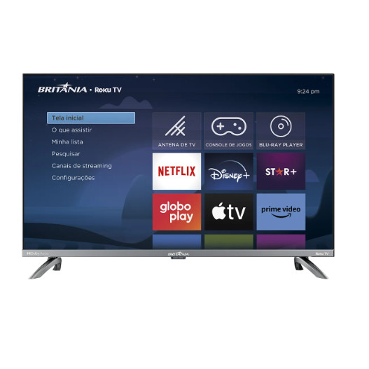 Smart Tv Britânia 32" Led com Roku Tv, Quad-core e Dolby Áudio - BTV32G7PR2CSGBLH