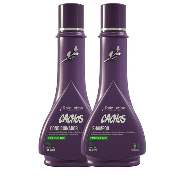 Kit Cachos Shampoo Condicionador 250ml Raiz Latina dia a dia em Oferta na Shopee