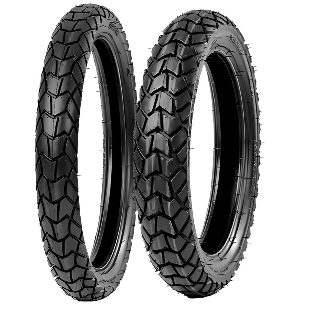 Kit Pneu Nxr 125-150-160 Bros/ Xre 190/ Xtz 150 Crosser/ Haojue Nk 150 90-90-19 + 110-90-17 Maggion
