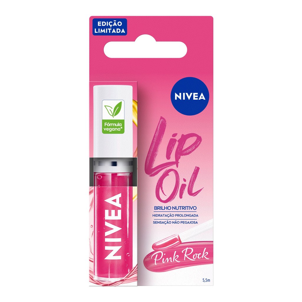 NIVEA Lip Oil Brilho Nutritivo Pink Rock 5,5ml