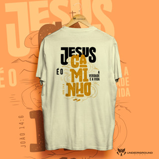 Camiseta Cristã Camisa Masculina e Feminina Streetwear Jesus è o Caminho Blusa Cristã em Oferta na Shopee