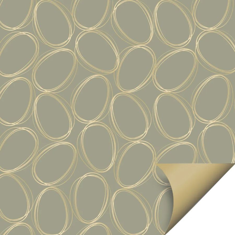 Folha para Ovos de Páscoa Tonal Verde e Ouro 69x89cm - 5 unidades - Cromus - Rizzo.