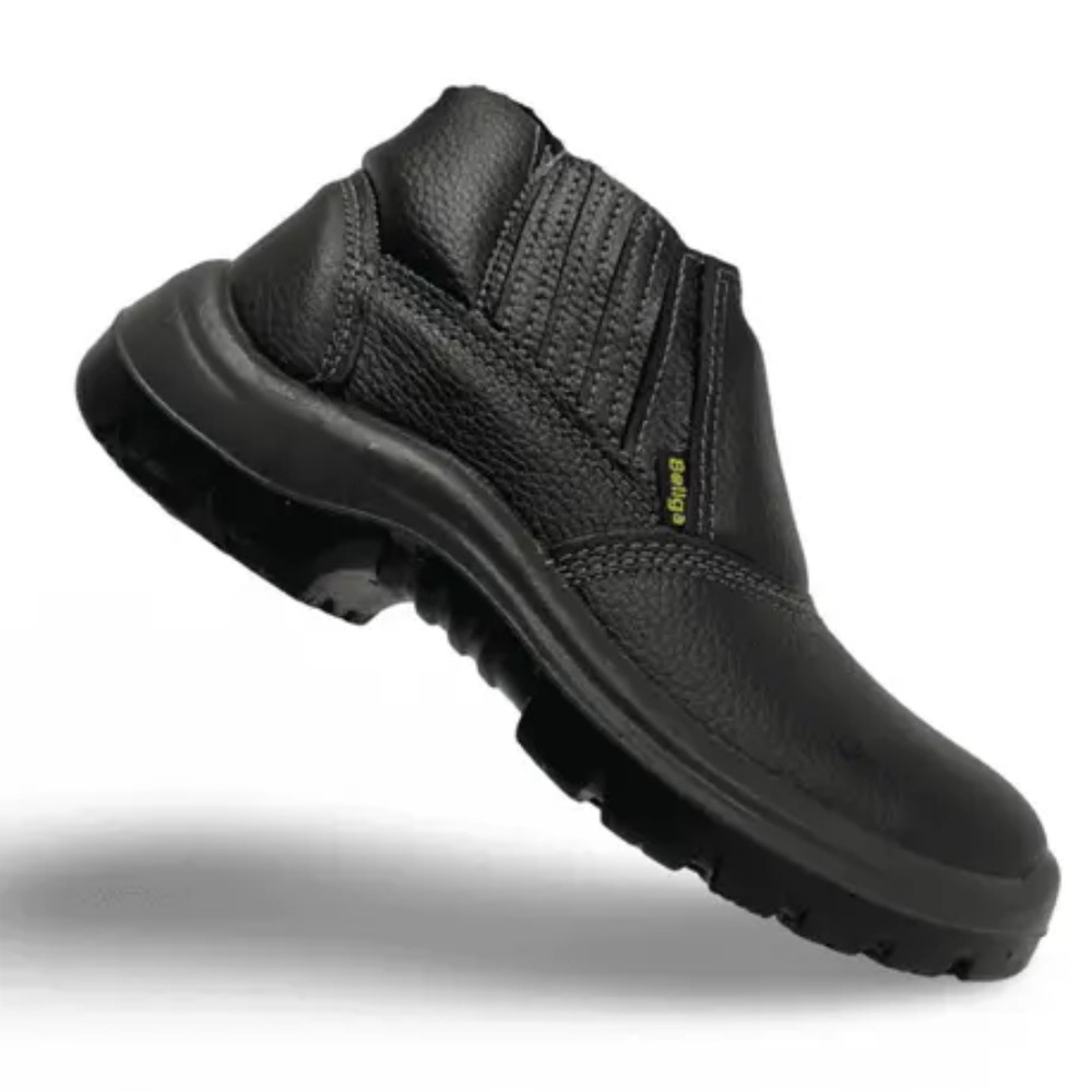 Botina De Segurança Elástico Couro Vaqueta Biqueira Pvc Ca44696 Bellga