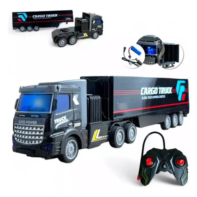 Brinquedo Caminhão Carreta Recarregável Truck Controle Remoto