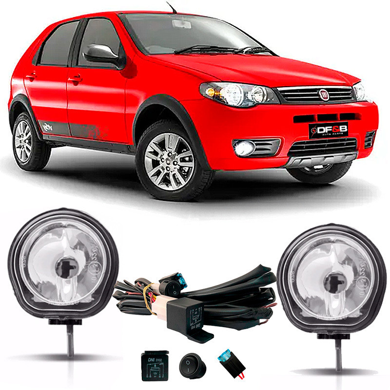 Kit Farol Milha Fiat Palio Fire G3 2005 2006 A 2015 C/botão