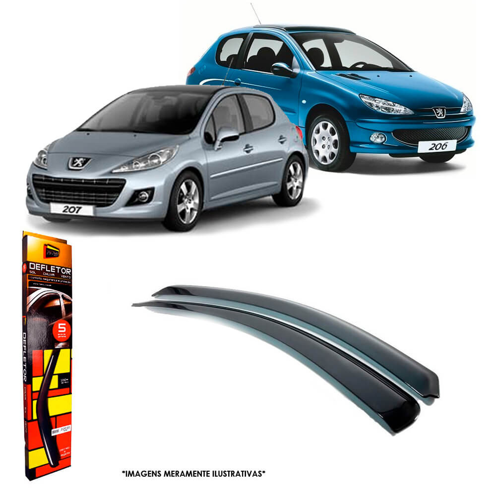 Calha de Chuva Peugeot 206/207 Hatch 2000 até 2013 2 Portas TG Poli - 20003
