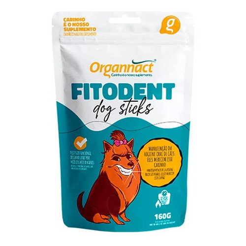 Fitodent Plus Dog Sticks Organnact 160g Petisco Para Cães