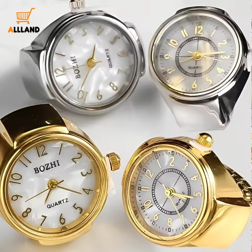 Vintage Punk Dedo Relógio Mini Pulseira Elástica Liga Relógios Casal Anéis Jóias Retro Romano De Quartzo Feminino Mascul em Oferta na Shopee