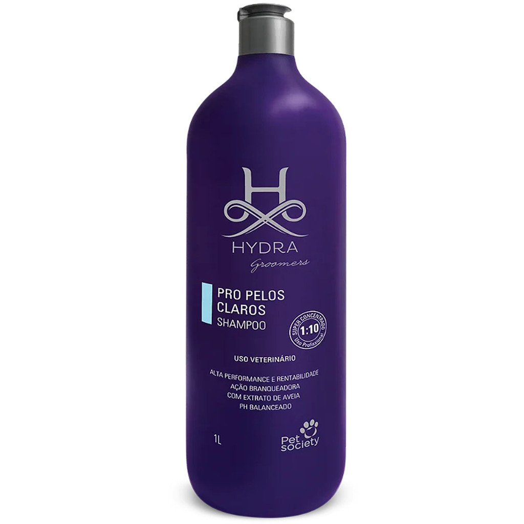 Shampoo Pro Pelos Claros Hydra 1L Concentrado Cão/Gato - Pets