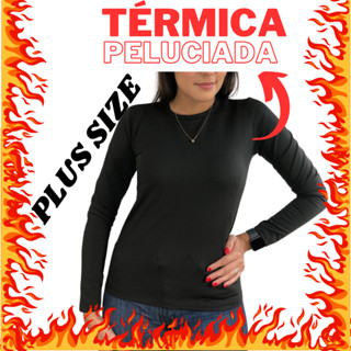 Blusa de Frio Plus Size Feminina Segunda Pele Térmica em Oferta na Shopee