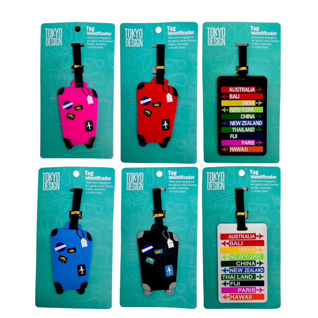 Etiqueta de Bagagem Identificador de Mala Viagem Tag Mochila em Oferta na Shopee