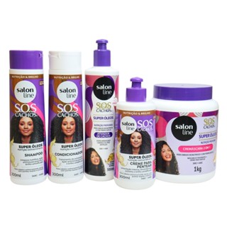 Kit Tratamento Capilar Sos Cachos Super Óleos Salon Line