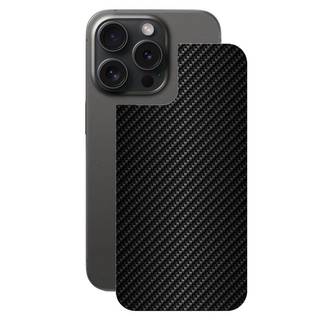 Película para iPhone 15 Pro - Traseira de Fibra de Carbono Preta - Gshield em Oferta na Shopee